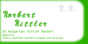 norbert mittler business card